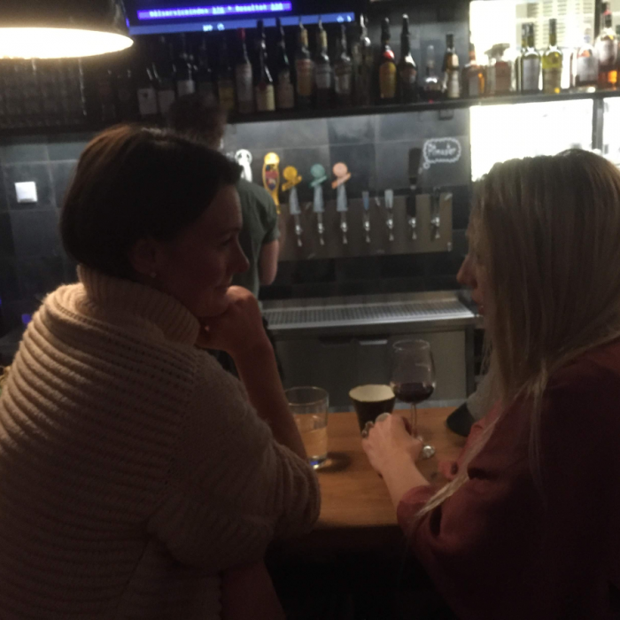 Two ladies at bar